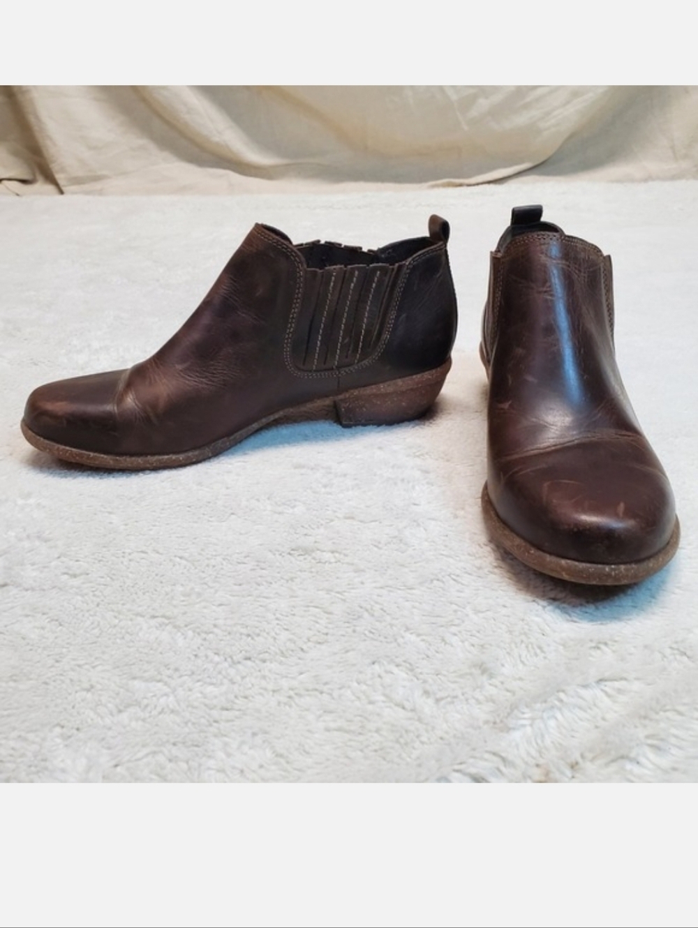 Clarks Brown Leather Jade‎ Festival Boho Classic Boho Preppy Ankle Boots 8
